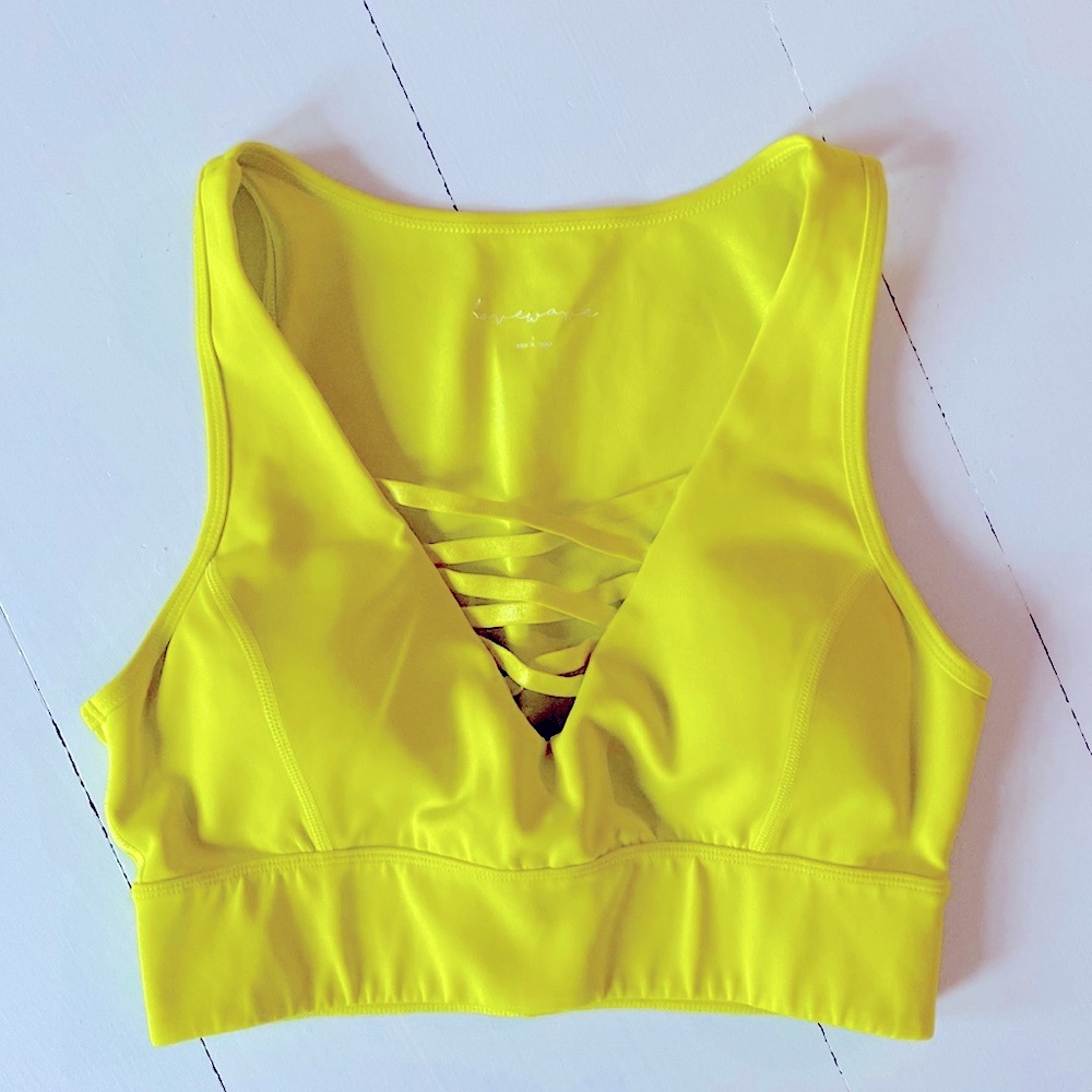 Lovewave: Dani Sports Bra in Citrus, size: S